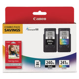 Canon® 5206B005 (PG-240XL/CL-241XL) High-Yield Ink/Paper Combo, Black/Tri-Color (CNM5206B005) Each