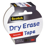Scotch® Dry Erase Tape, 3" Core, 1.88" x 5 yds, White (MMM1905RDEWHT) 1 Roll