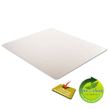 deflecto® DuraMat Moderate Use Chair Mat, Low Pile Carpet, Flat, 46 x 60, Rectangle, Clear (DEFCM13443F) Each