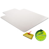 deflecto® DuraMat Moderate Use Chair Mat for Low Pile Carpet, 46 x 60, Wide Lipped, Clear (DEFCM13433F) Each
