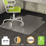 deflecto® DuraMat Moderate Use Chair Mat for Low Pile Carpet, 46 x 60, Wide Lipped, Clear (DEFCM13433F) Each