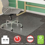 deflecto® SuperMat Frequent Use Chair Mat, Med Pile Carpet, Flat, 36 x 48, Lipped, Clear (DEFCM14113) Each