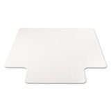 deflecto® SuperMat Frequent Use Chair Mat for Medium Pile Carpet, 45 x 53, Wide Lipped, Clear (DEFCM14233) Each
