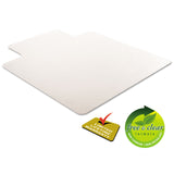 deflecto® RollaMat Frequent Use Chair Mat, Med Pile Carpet, Flat, 45 x 53, Wide Lipped, Clear (DEFCM15233) Each