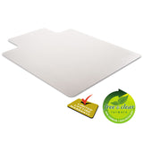 deflecto® DuraMat Moderate Use Chair Mat, Low Pile Carpet, Flat, 36 x 48, Lipped, Clear (DEFCM13113) Each