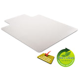 deflecto® DuraMat Moderate Use Chair Mat for Low Pile Carpet, 45 x 53, Wide Lipped, Clear (DEFCM13233) Each