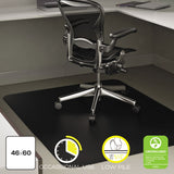 deflecto® EconoMat Occasional Use Chair Mat for Low Pile Carpet, 46 x 60, Rectangular, Black (DEFCM11442FBLK) Each