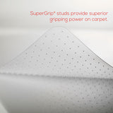 deflecto® EconoMat Occasional Use Chair Mat for Low Pile Carpet, 45 x 53, Wide Lipped, Clear (DEFCM11232) Each