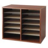 Safco® Fiberboard Literature Sorter, 12 Compartments, 19.63 x 11.88 x 16.13, Cherry (SAF9420CY) Each