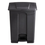 Safco® Large Capacity Plastic Step-On Receptacle, 17 gal, Plastic, Black (SAF9922BL) Each
