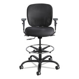 Safco® Vue Heavy-Duty Extended-Height Stool, Supports Up to 350 lb, 23" to 32.5" Seat Height, Black Fabric (SAF3394BL) Each