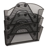 Safco® Onyx Magnetic Mesh Panel Accessories, 3 File Pocket, 13 x 4.25 x 13.5. Black (SAF4175BL) Each
