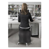 Safco® Zenergy Ball Chair, Backless, Supports Up to 250 lb, Black Fabric Seat, Silver Base (SAF4750BL) Each