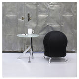 Safco® Zenergy Ball Chair, Backless, Supports Up to 250 lb, Black Fabric Seat, Silver Base (SAF4750BL) Each