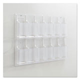 Safco® Reveal Clear Literature Displays, 12 Compartments, 30w x 2d x 20.25h, Clear (SAF5604CL) Each