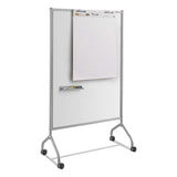 Safco® Impromptu Magnetic Whiteboard Collaboration Screen, 42w x 21.5d x 72h, Gray/White (SAF8511GR) Each