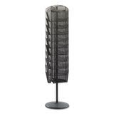 Safco® Onyx Mesh Rotating Magazine Display, 30 Compartments, 16.5w x 16.5d x 66h, Black (SAF5577BL) Each
