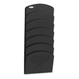 Safco® Steel Wall Rack, 7 Sections, Letter/Legal Size, 9.5" x 2" x 21.75", Black (SAF3185BL) Each