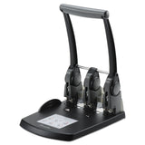 Swingline® 300-Sheet Extra High-Capacity Three-Hole Punch, 9/32" Holes, Black/Gray (SWI74194) Each