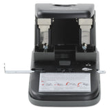 Swingline® 100-Sheet High Capacity Two-Hole Punch, Fixed Centers, 9/32" Holes, Black/Gray (SWI74190) Each