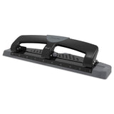 Swingline® 12-Sheet SmartTouch Three-Hole Punch, 9/32" Holes, Black/Gray (SWI74134) Each