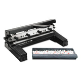 Swingline® 40-Sheet Heavy-Duty Two- to Four-Hole Adjustable Heavy-Duty Paper Punch, 9/32" Holes, Black (SWI74450) Each