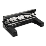 Swingline® 40-Sheet Heavy-Duty Two- to Four-Hole Adjustable Heavy-Duty Paper Punch, 9/32" Holes, Black (SWI74450) Each