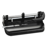 Swingline® 32-Sheet Lever Handle Heavy-Duty Two- to Seven-Hole Punch, 9/32" Holes, Black (SWI74350) Each