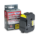 Brother P-Touch® TZ Extra-Strength Adhesive Laminated Labeling Tape, 1.4" x 26.2 ft, Black on Yellow (BRTTZES661) Each