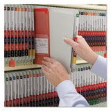 Smead™ End Tab Pressboard Classification Folders, Four SafeSHIELD Fasteners, 2" Expansion, 1 Divider, Letter Size, Gray-Green, 10/BX (SMD26800) Box of 10