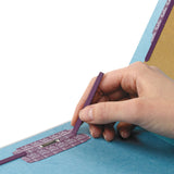 Smead™ Eight-Section Pressboard Top Tab Classification Folders, Eight SafeSHIELD Fasteners, 3 Dividers, Legal Size, Blue, 10/Box (SMD19094) Each