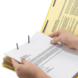 Smead™ Eight-Section Pressboard Top Tab Classification Folders, Eight SafeSHIELD Fasteners, 3 Dividers, Legal Size, Yellow, 10/Box (SMD19098) Each