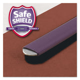 Smead™ End Tab Pressboard Classification Folders, Eight SafeSHIELD Fasteners, 3" Expansion, 3 Dividers, Letter Size, Red, 10/Box (SMD26865) Box of 10