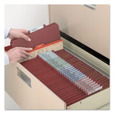 Smead™ Recycled Pressboard Classification Folders, 2" Expansion, 2 Dividers, 6 Fasteners, Legal Size, Red Exterior, 10/Box (SMD19023) Box of 10