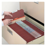 Smead™ Pressboard Classification Folders, Four SafeSHIELD Fasteners, 2/5-Cut Tabs, 1 Divider, Legal Size, Red, 10/Box (SMD18775) Each
