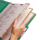 Smead™ Eight-Section Pressboard Top Tab Classification Folders, Eight SafeSHIELD Fasteners, 3 Dividers, Legal Size, Green, 10/Box (SMD19097) Each