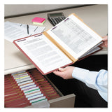 Smead™ Pressboard Classification Folders, Eight SafeSHIELD Fasteners, 2/5-Cut Tabs, 3 Dividers, Legal Size, Red, 10/Box (SMD19092) Each