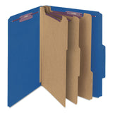 Smead™ Eight-Section Pressboard Top Tab Classification Folders, 8 SafeSHIELD Fasteners, 3 Dividers, Legal Size, Dark Blue, 10/Box (SMD19096) Each