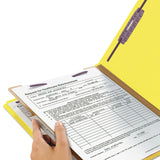 Smead™ Four-Section Pressboard Top Tab Classification Folders, Four SafeSHIELD Fasteners, 1 Divider, Legal Size, Yellow, 10/Box (SMD18734) Each