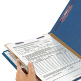 Smead™ Four-Section Pressboard Top Tab Classification Folders, Four SafeSHIELD Fasteners, 1 Divider, Legal Size, Dark Blue, 10/Box (SMD18732) Each