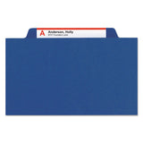 Smead™ 6-Section Pressboard Top Tab Pocket Classification Folders, 6 SafeSHIELD Fasteners, 2 Dividers, Legal Size, Dark Blue, 10/Box (SMD19077) Each
