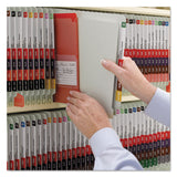 Smead™ End Tab Pressboard Classification Folders, Four SafeSHIELD Fasteners, 2" Expansion, 1 Divider, Legal Size, Gray-Green, 10/Box (SMD29800) Box of 10