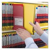 Smead™ End Tab Pressboard Classification Folders, Six SafeSHIELD Fasteners, 2" Expansion, 2 Dividers, Legal Size, Yellow, 10/Box (SMD29789) Box of 10