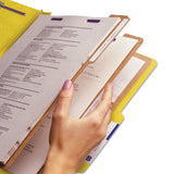 Smead™ Eight-Section Pressboard Top Tab Classification Folders, Eight SafeSHIELD Fasteners, 3 Dividers, Legal Size, Yellow, 10/Box (SMD19098) Each