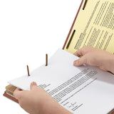 Smead™ Six-Section Pressboard Top Tab Classification Folders, Six SafeSHIELD Fasteners, 2 Dividers, Letter Size, Assorted, 10/Box (SMD14025) Each