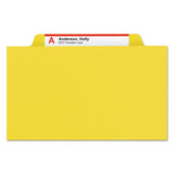 Smead™ Eight-Section Pressboard Top Tab Classification Folders, Eight SafeSHIELD Fasteners, 3 Dividers, Legal Size, Yellow, 10/Box (SMD19098) Each