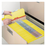 Smead™ Top Tab Classification Folders, Four SafeSHIELD Fasteners, 2" Expansion, 1 Divider, Letter Size, Yellow Exterior, 10/Box (SMD13704) Each