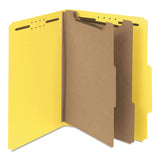 Smead™ Recycled Pressboard Classification Folders, 2" Expansion, 2 Dividers, 6 Fasteners, Letter Size, Yellow Exterior, 10/Box (SMD14064) Box of 10