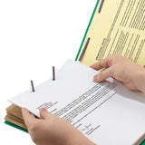 Smead™ Eight-Section Pressboard Top Tab Classification Folders, Eight SafeSHIELD Fasteners, 3 Dividers, Legal Size, Green, 10/Box (SMD19097) Each