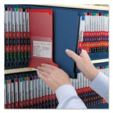 Smead™ End Tab Pressboard Classification Folders, Six SafeSHIELD Fasteners, 2" Expansion, 2 Dividers, Letter Size, Dark Blue, 10/Box (SMD26784) Box of 10